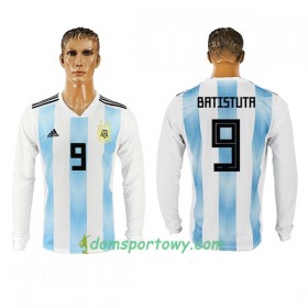 Koszulka Argentyna Batistuta 9 Domowe Koszulki Piłkarskie Mistrzostwa Świata 2018 Długi Rękaw